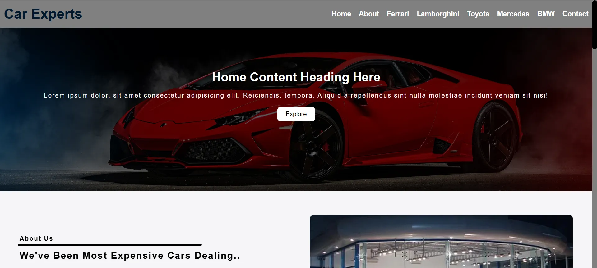 Car Website — Automotive Showcase