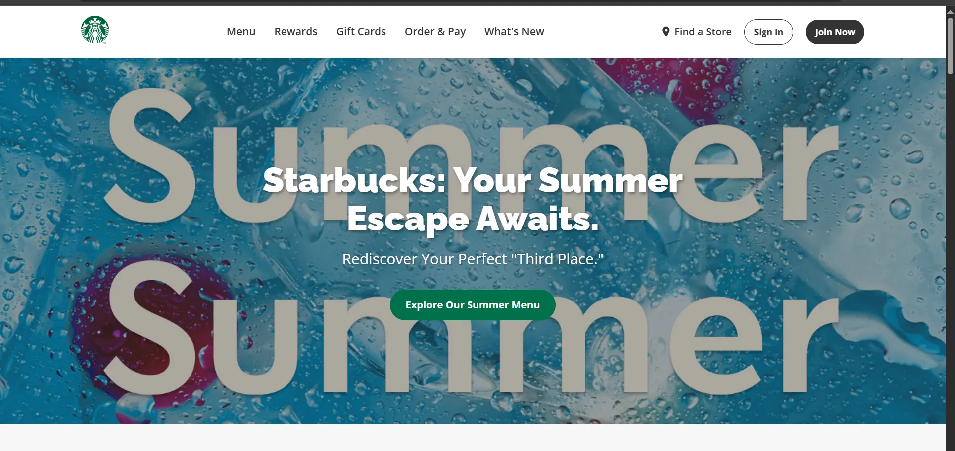 Starbucks Clone — Landing Page